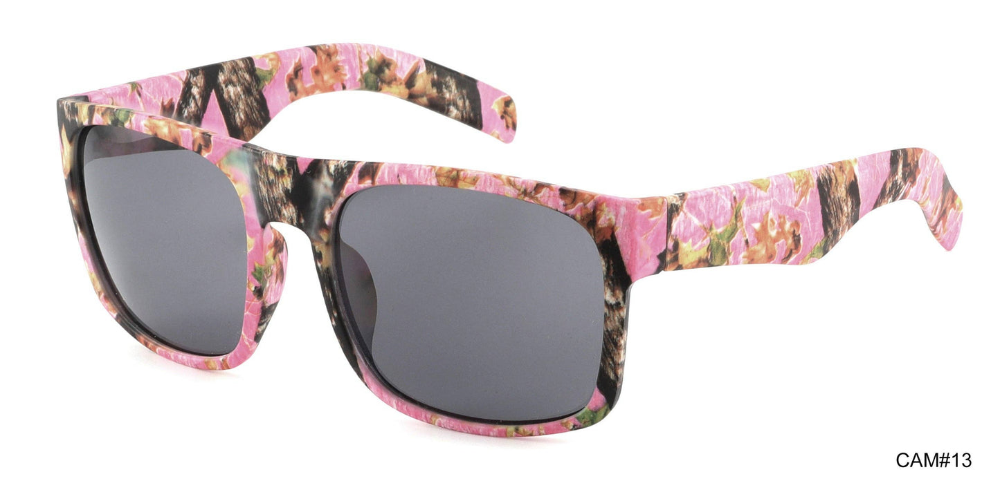 Large Squared Camo Sport Sunglasses