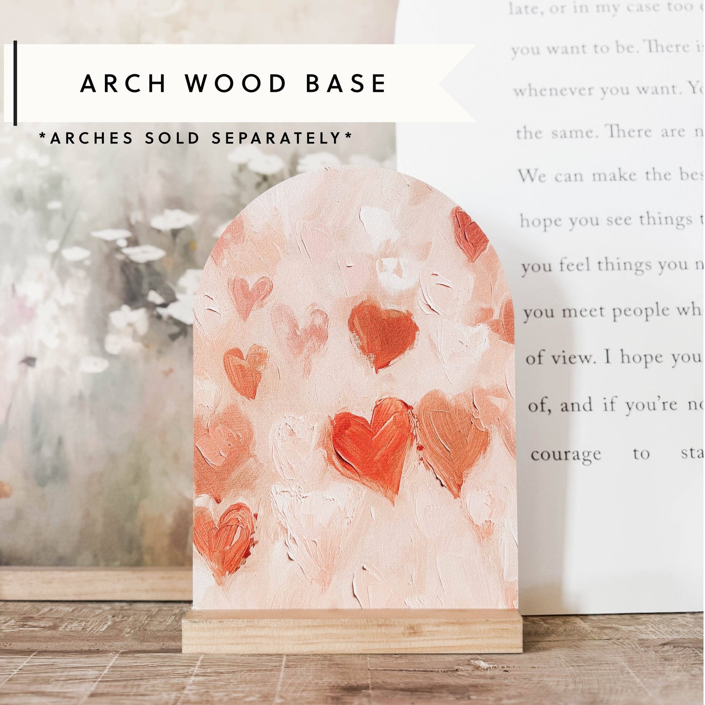 Arch Wood Base *BASE ONLY! Arches Sold Separately*: Light Oak / Small