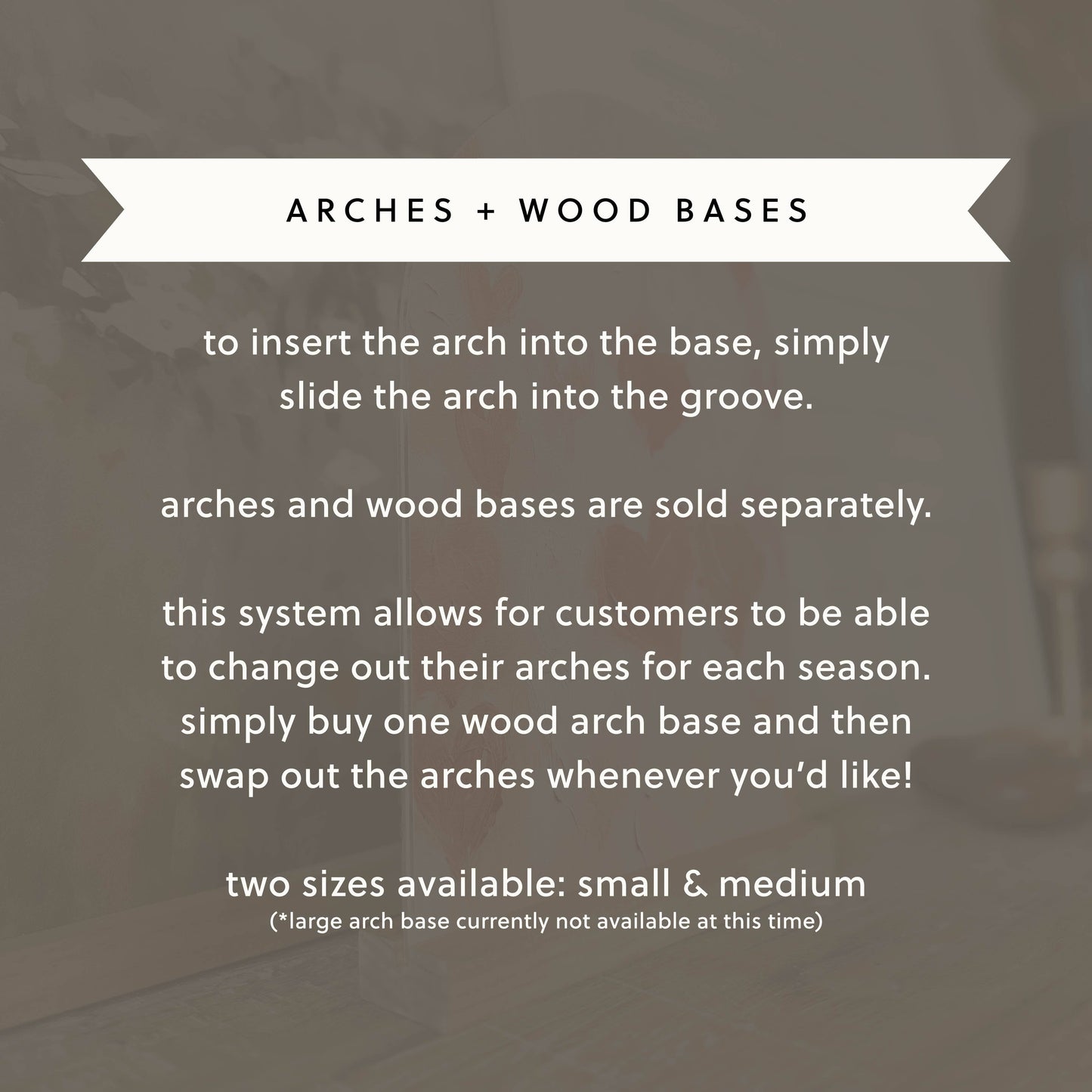 Arch Wood Base *BASE ONLY! Arches Sold Separately*: Light Oak / Small