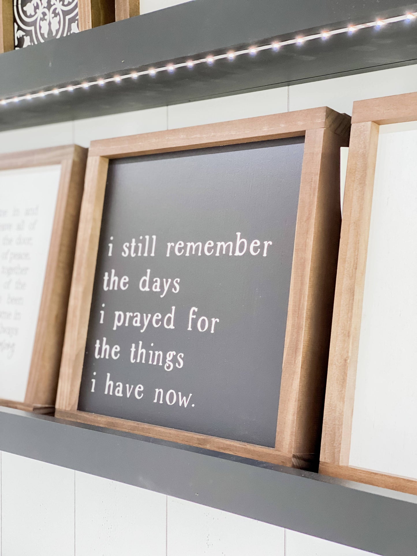I Still Remember the Days | Christian Gift, Home Decor: Black / Light Oak / 9x9"