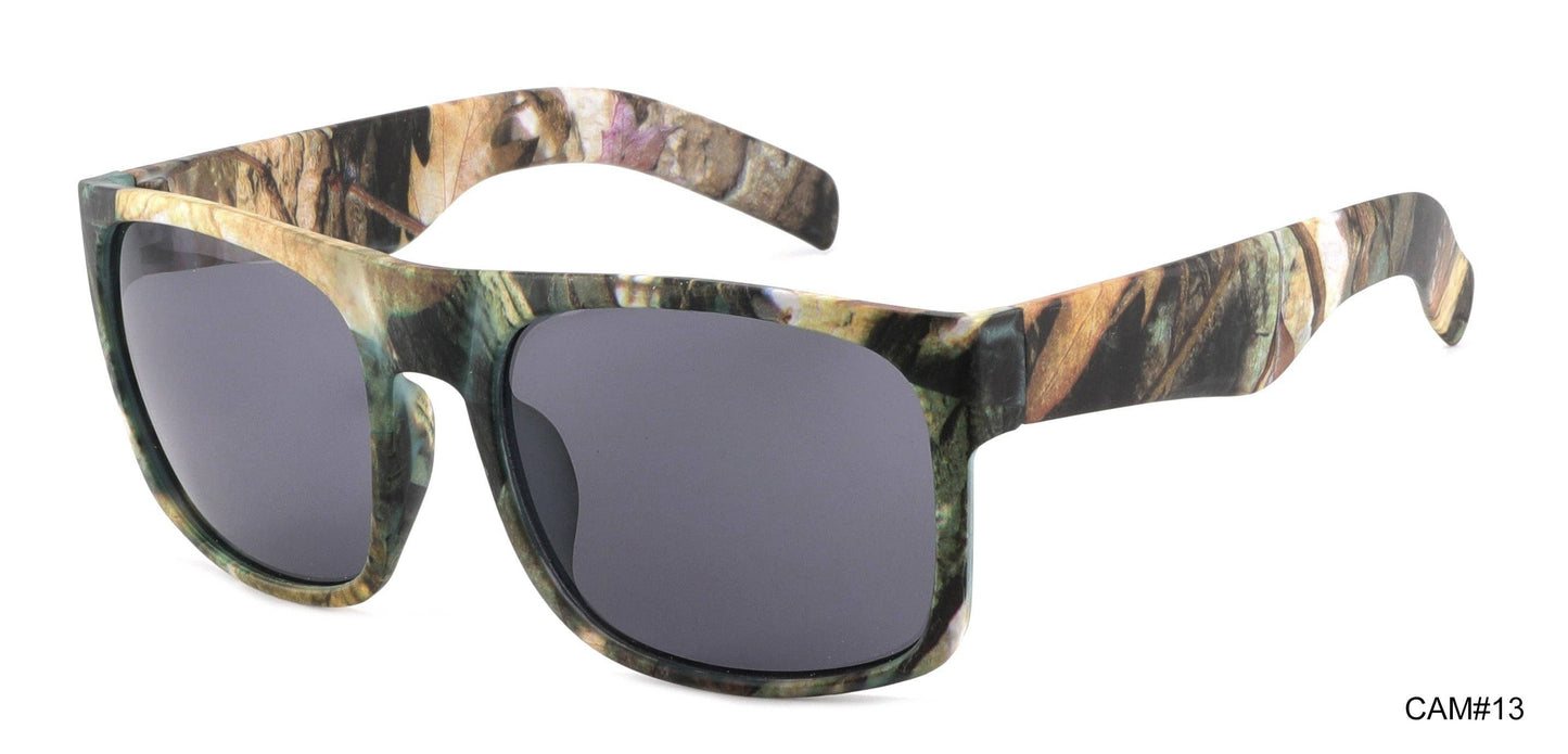 Large Squared Camo Sport Sunglasses