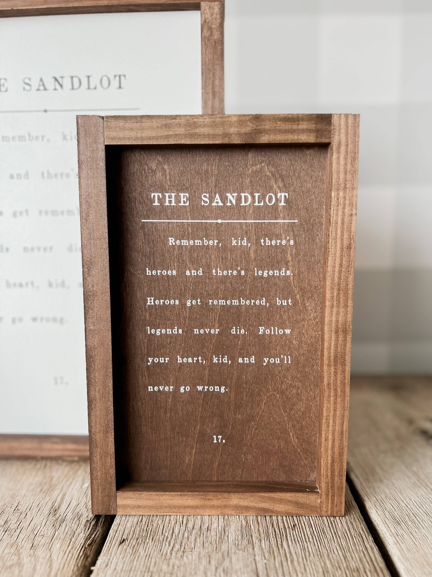 The Sandlot | Mother's Day Gifts, Wall Art: 8x12" / Light Oak / White