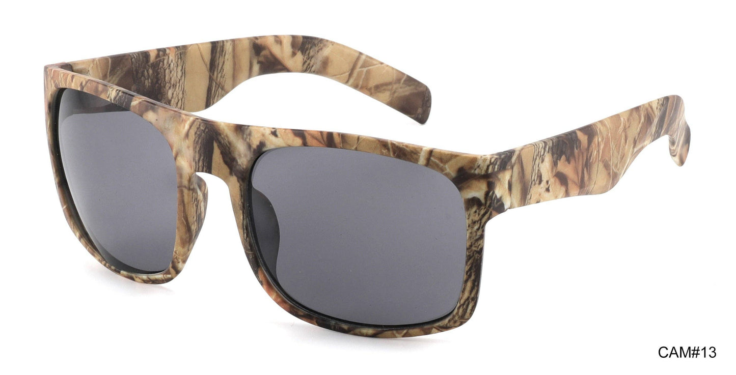 Large Squared Camo Sport Sunglasses