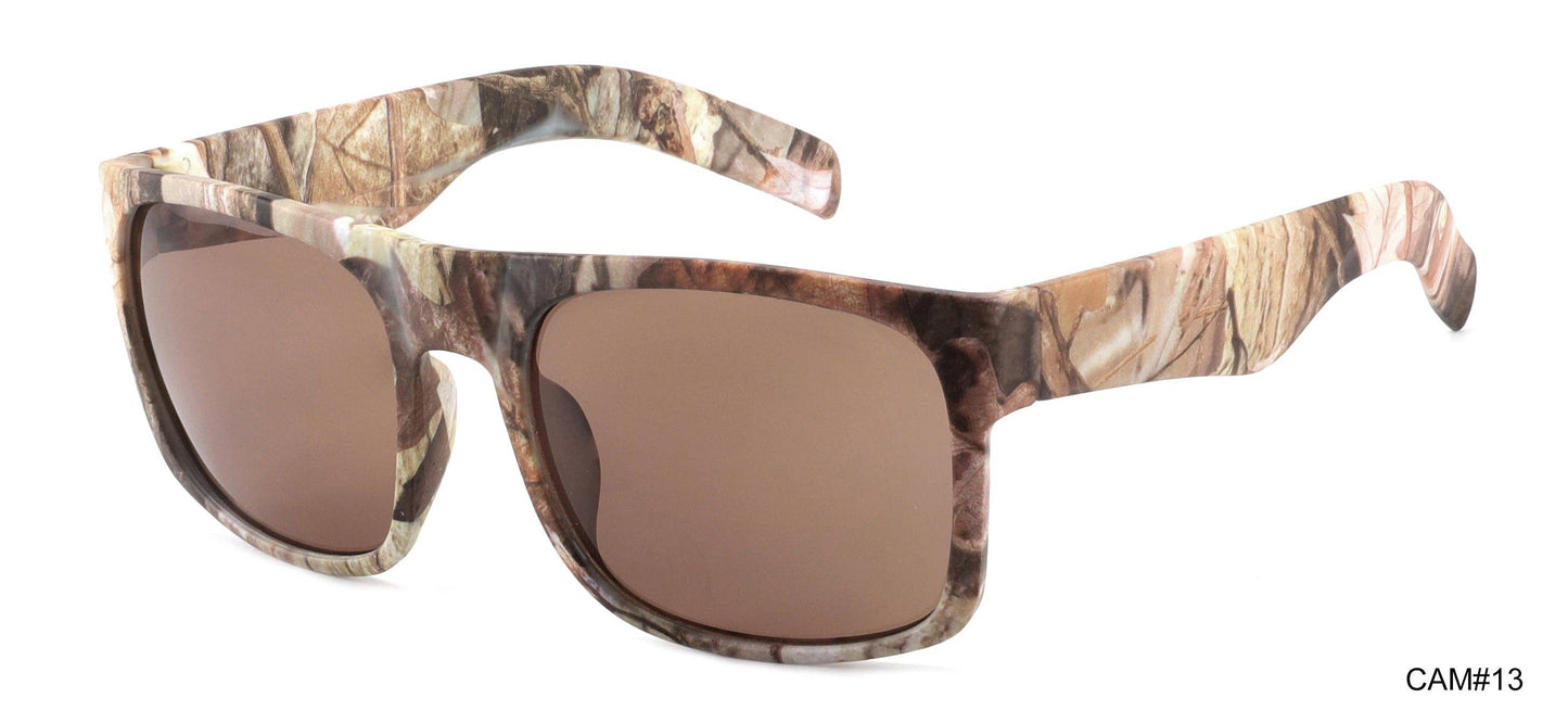 Large Squared Camo Sport Sunglasses