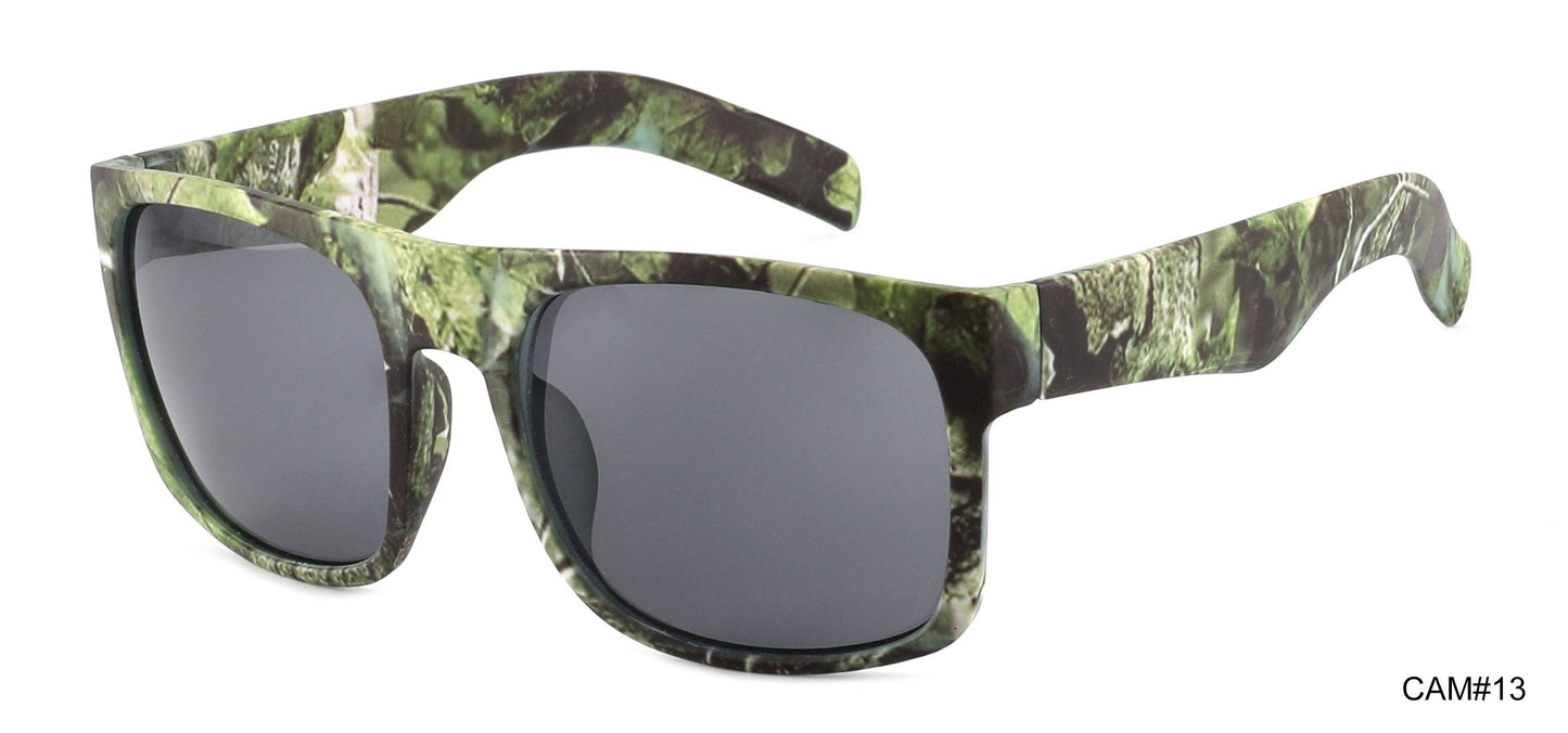 Large Squared Camo Sport Sunglasses