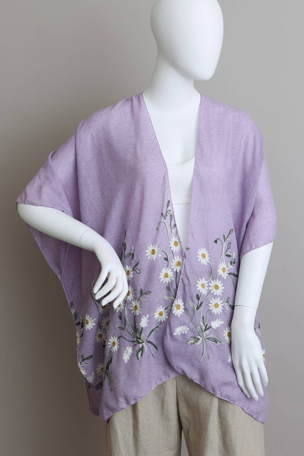 Get NOW! Bestselling Spring Daisy Woven Kimono ๐ผ: Peach