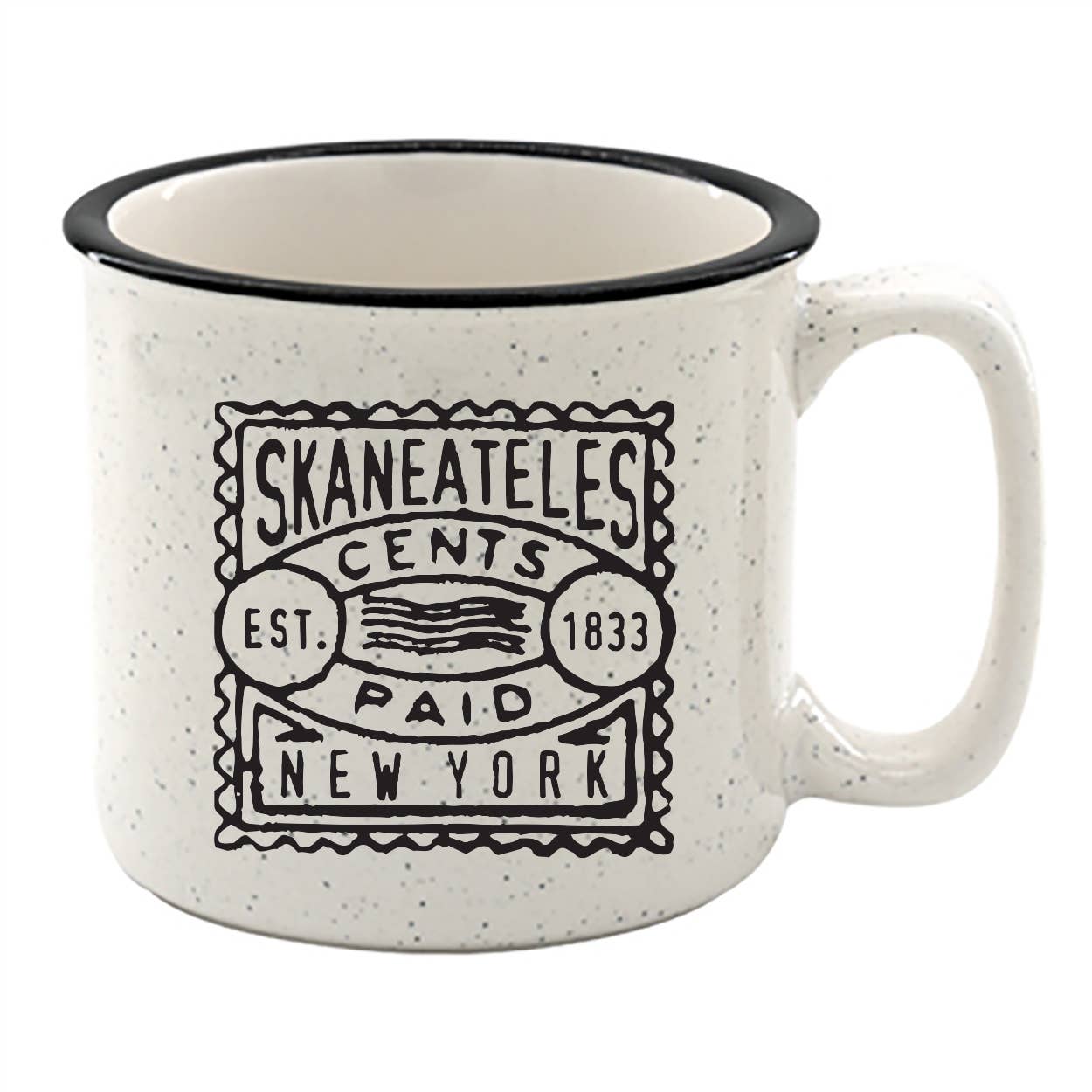 18oz Vintage Style Postage Stamp Custom Printed Mug Camper