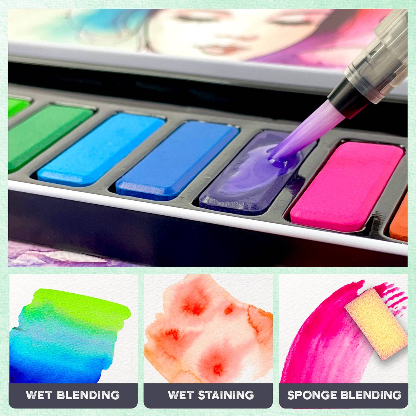 Watercolor Travel Tin