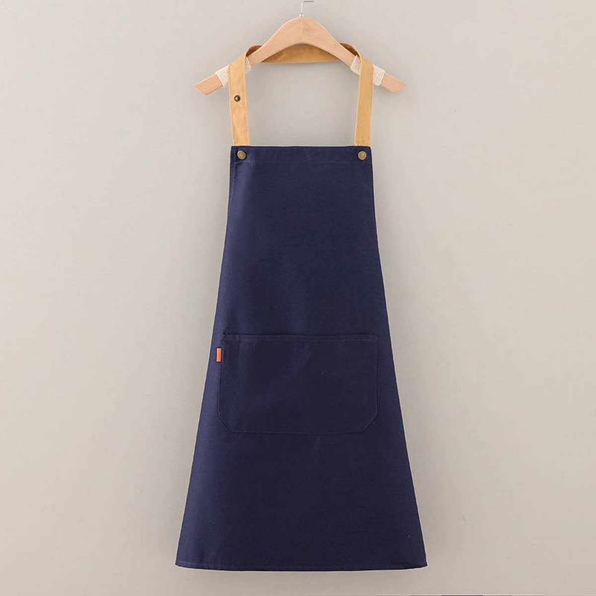 COTTON CANVAS HALTER APRONS WITH POCKETS WOMEN_CWMM2052: Black / (OS) 1