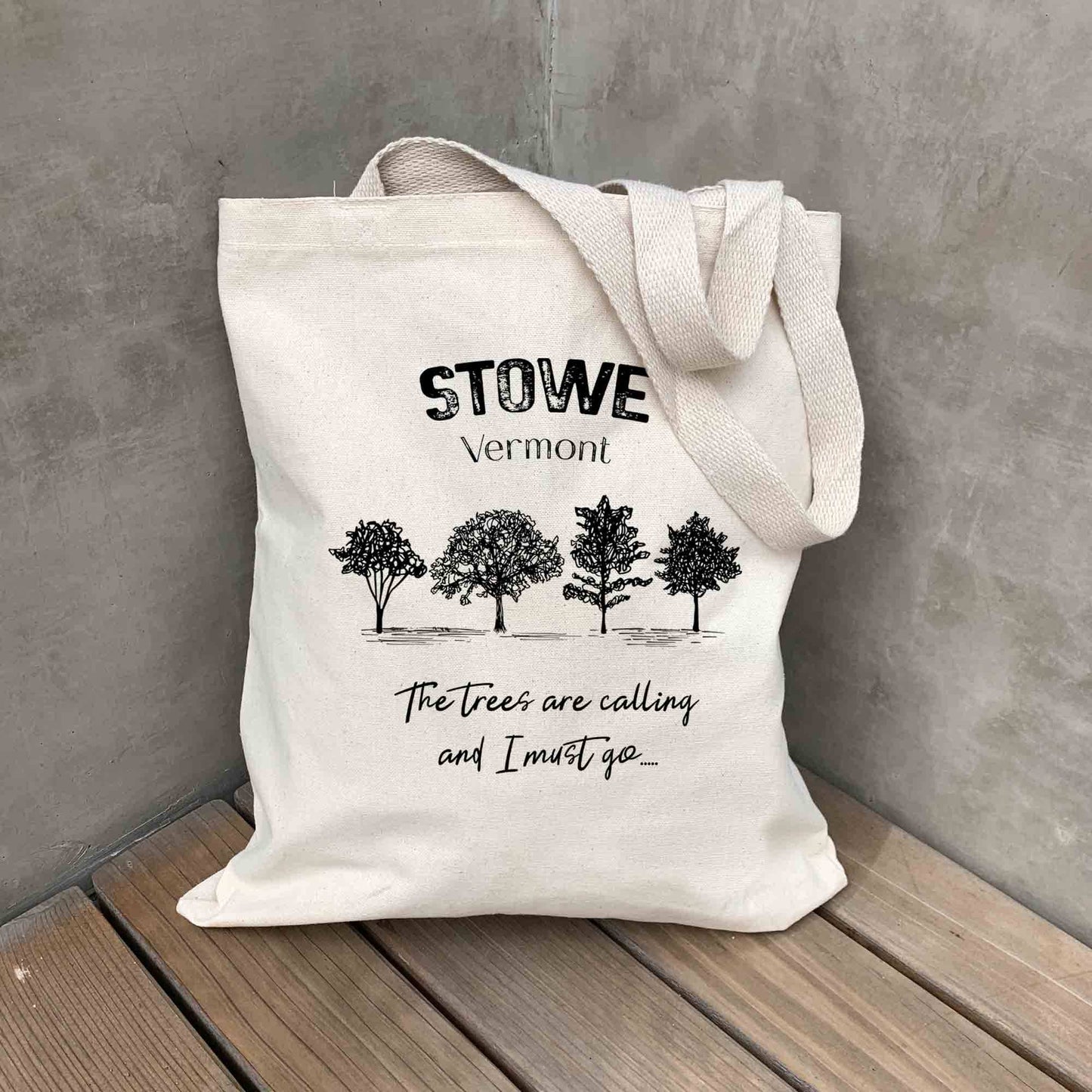 Personalized Medium Market Canvas Tote Bag with a Location: The Ocean