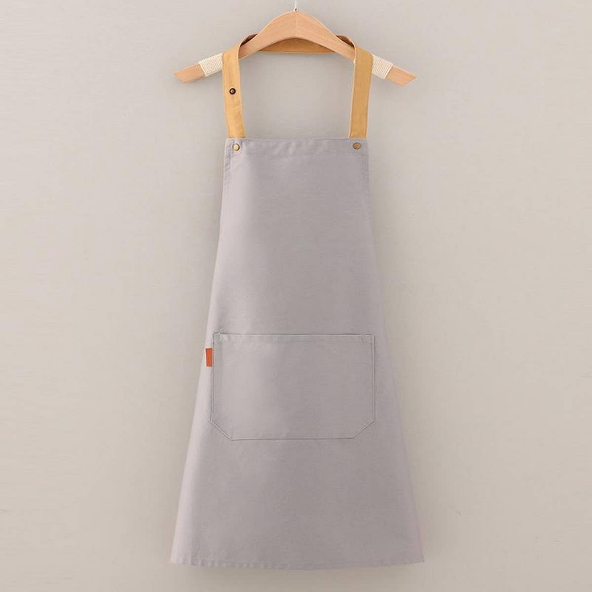 COTTON CANVAS HALTER APRONS WITH POCKETS WOMEN_CWMM2052: Black / (OS) 1