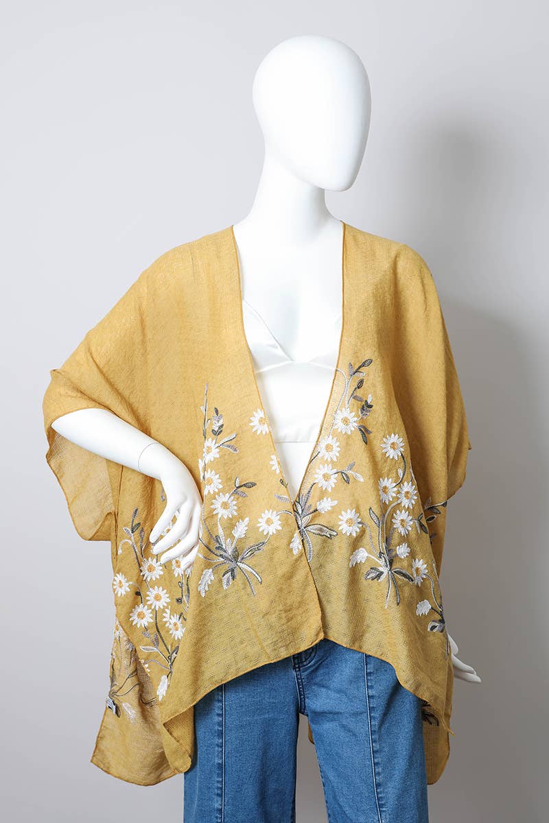 Spring Daisy Woven Kimono